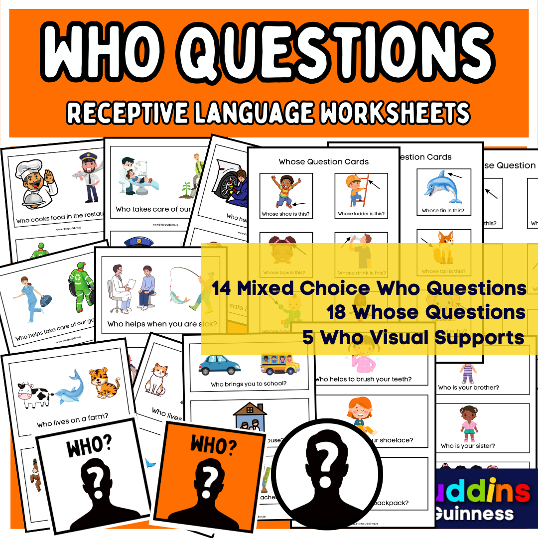Who Questions Worksheets Speech Therapy Autism Special Education