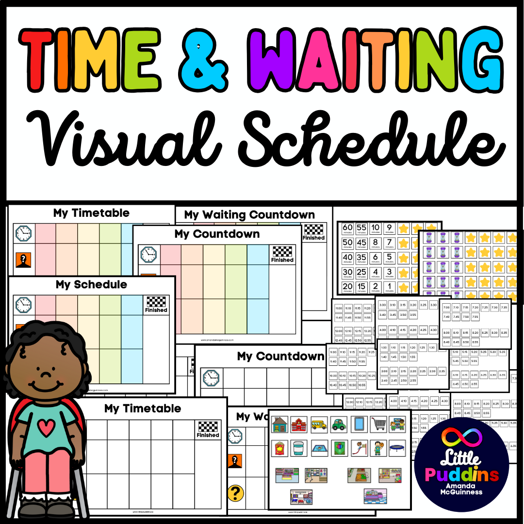 Time Waiting Management Visual Schedule For Autism Special Education