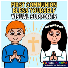 Load image into Gallery viewer, Autism First Communion How To Bless Yourself Visual Supports
