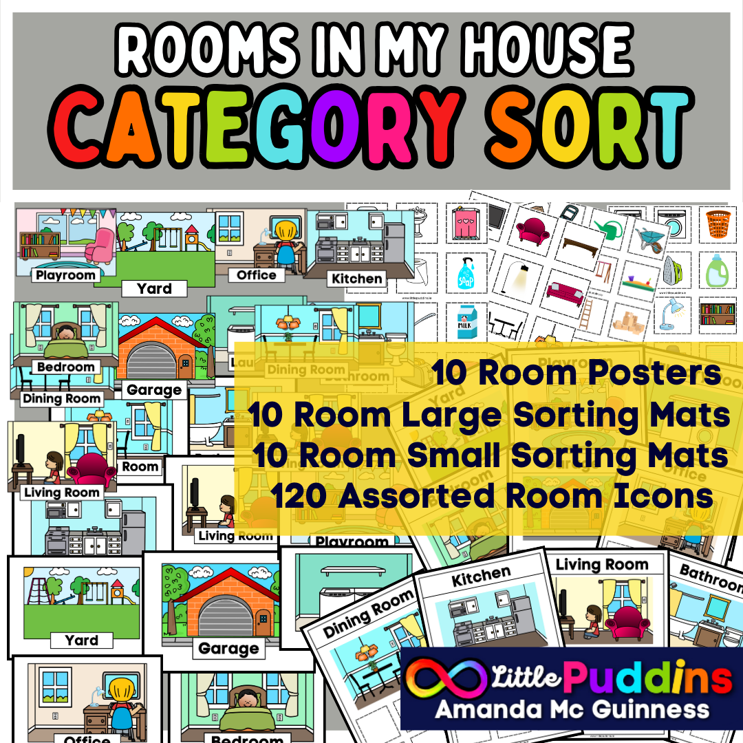 Category Sort Speech Therapy - Rooms In House - Autism Special Education