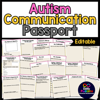 Autism School Communication Passport