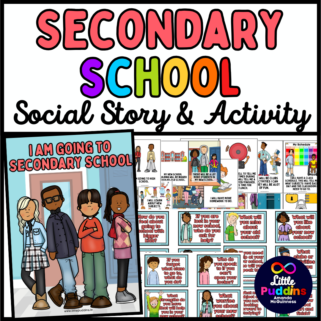 Going to Secondary School Autism Social Story and Discussion Cards