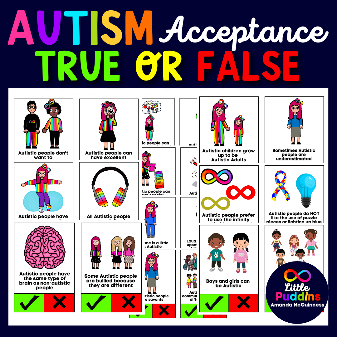 Autism Acceptance / Education True or False Cards