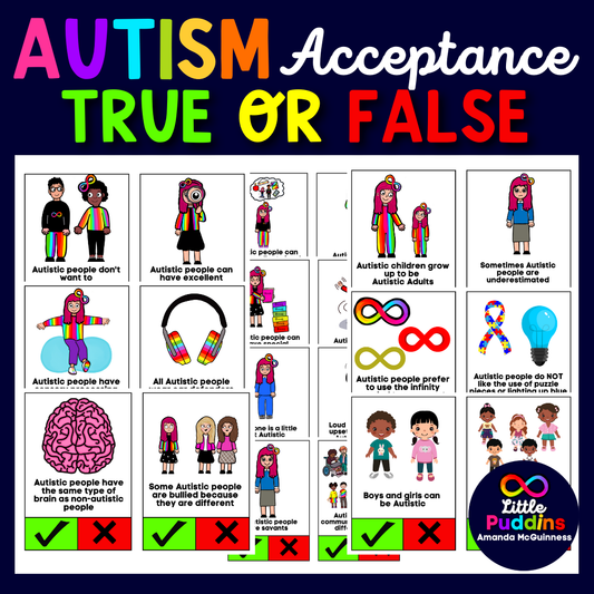 Autism Acceptance / Education True or False Cards