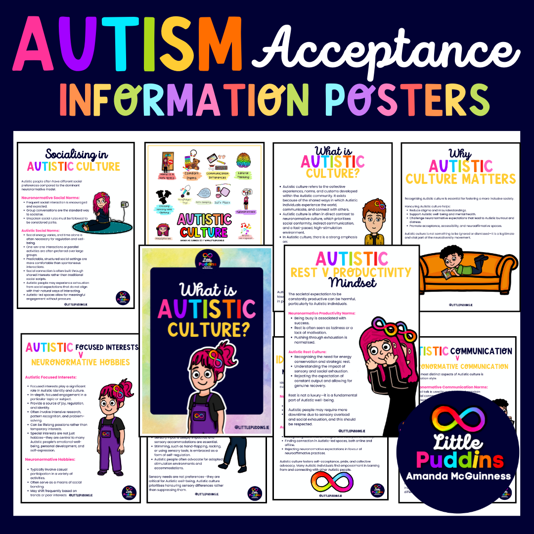 Autism Acceptance Awareness Bulletin Board Posters - Autistic Culture