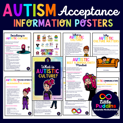 Autism Acceptance Awareness Bulletin Board Posters - Autistic Culture