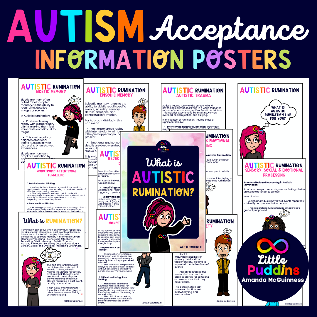 Autism Acceptance Awareness Bulletin Board Posters - Autistic Rumination