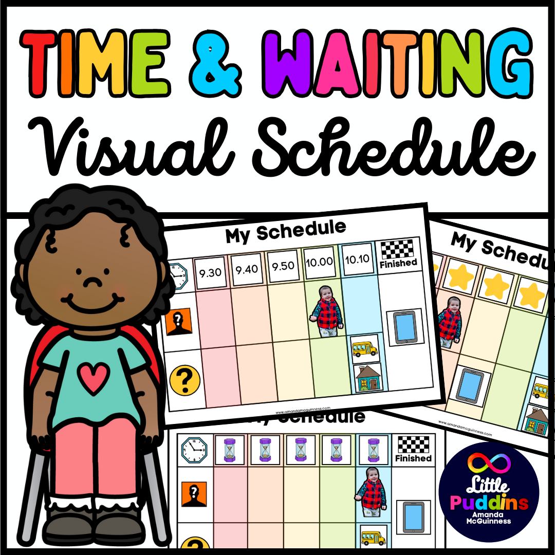 Time Waiting Management Visual Schedule For Autism Special Education