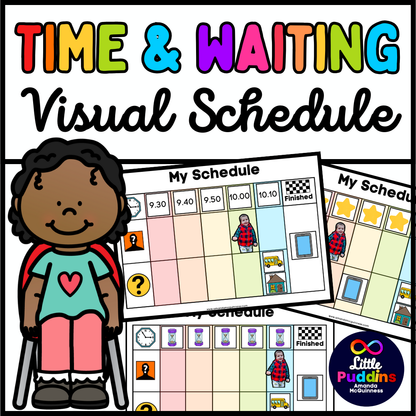 Time Waiting Management Visual Schedule For Autism Special Education