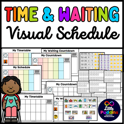 Time Waiting Management Visual Schedule For Autism Special Education