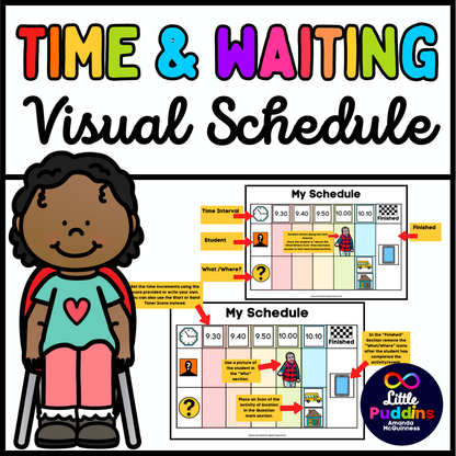 Time Waiting Management Visual Schedule For Autism Special Education