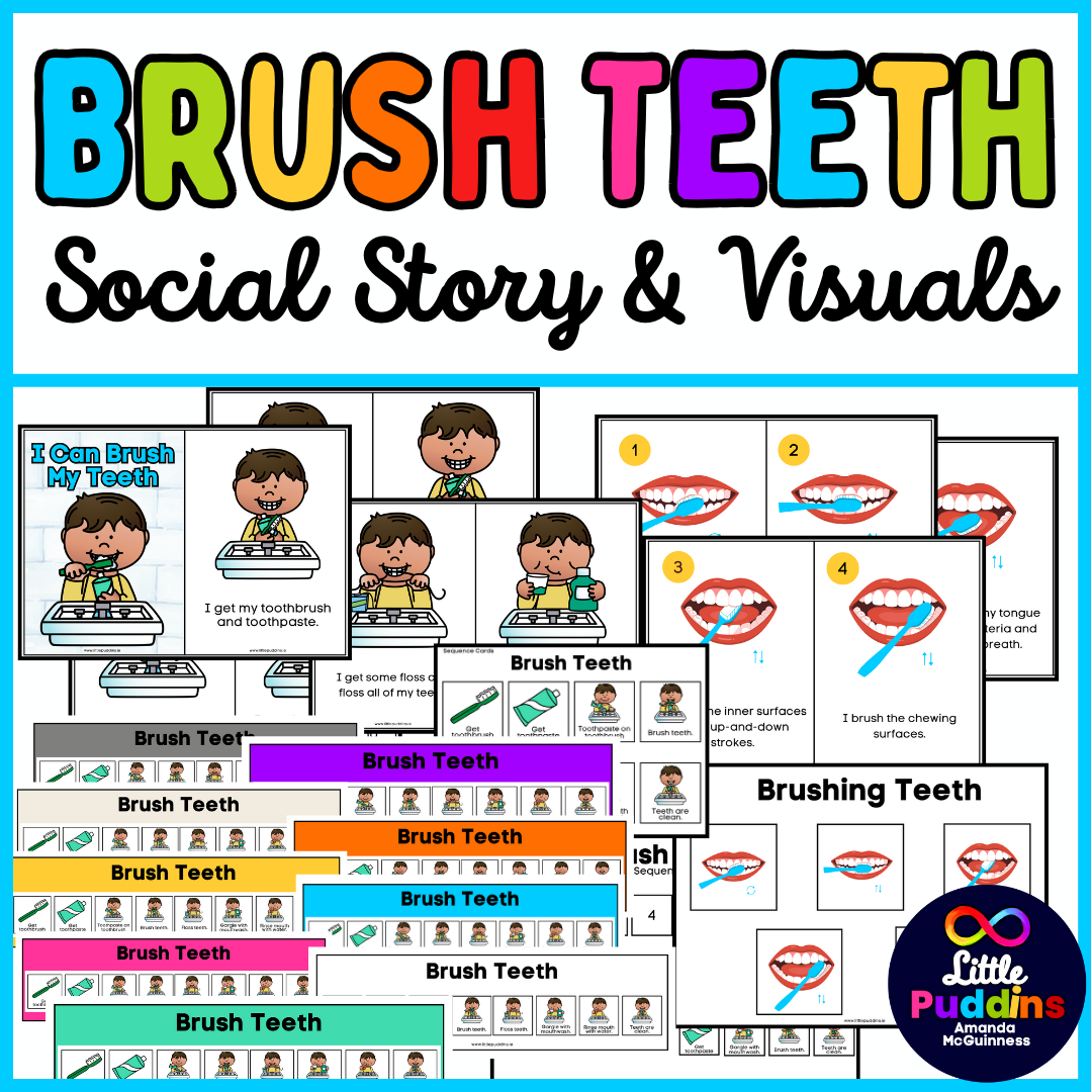 Brushing Teeth Social Story and Visuals