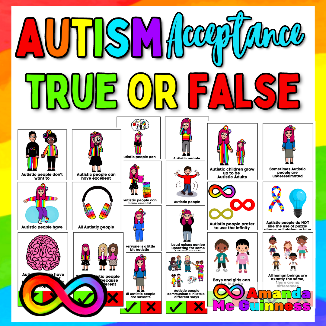 Autism Acceptance / Education True or False Cards