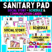 Load image into Gallery viewer, Sanitary / Menstruation Pad - Social Story / Schedule / Communication Cards For Autism Education
