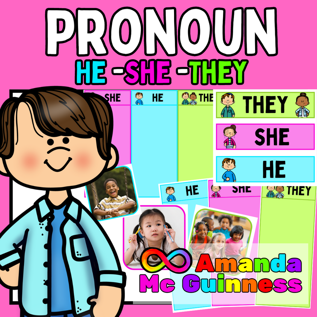 Pronouns Sorting Activity Pack - Real Pictures For Autism