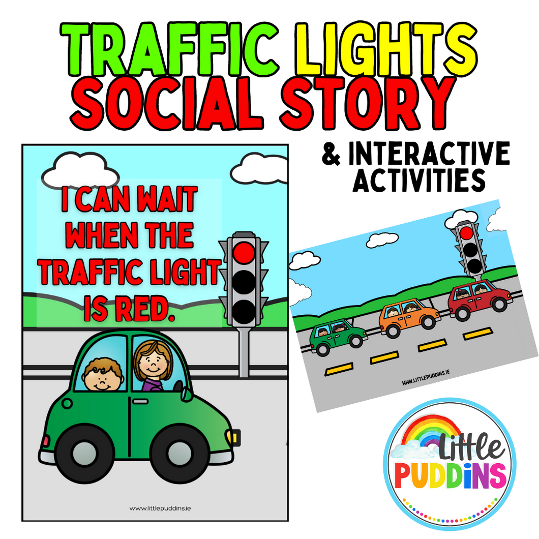 Stopping In Traffic / At Red Light Social Story & Activities For Autism