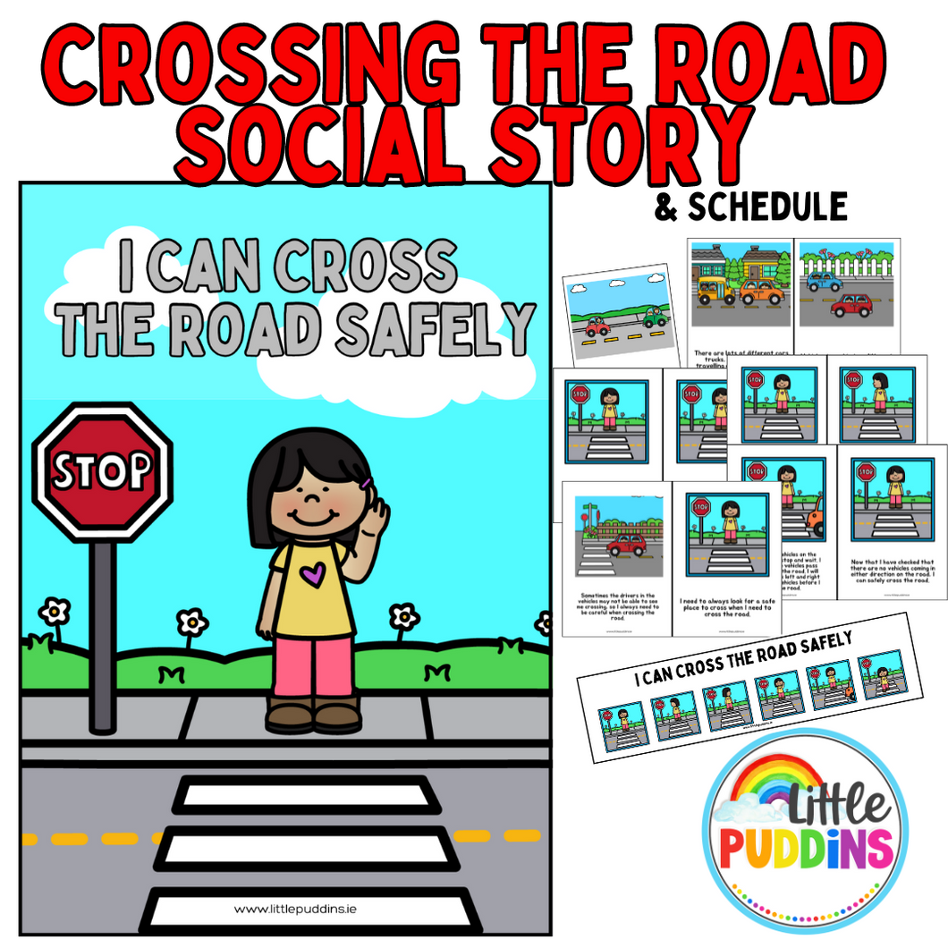 I Can Cross The Road Social Story & Schedule