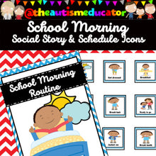 Load image into Gallery viewer, School Morning Routine Boy Social Story
