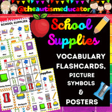 Load image into Gallery viewer, School Supply Picture Symbols
