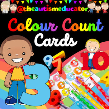 Colour Count Cards for Autism
