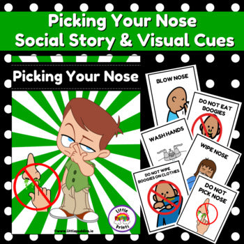 Picking Your Nose Social Story & Visual Cues