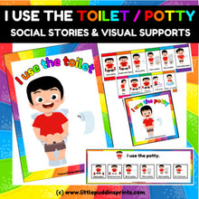 Load image into Gallery viewer, I use the toilet / potty Social Story and Visuals Bumper Set
