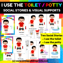 Load image into Gallery viewer, I use the toilet / potty Social Story and Visuals Bumper Set
