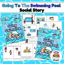 Load image into Gallery viewer, I can go swimming Social Story
